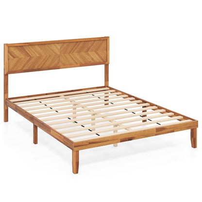 Twin/Full/Queen Size Bed Frame with Headboard and Storage Space-Twin Size - Queen Size
