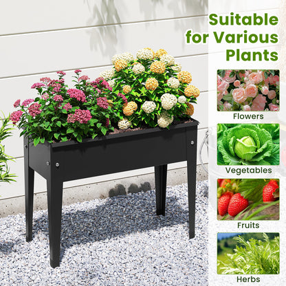 Raised Garden Bed Elevated Metal Planter Box with Legs Drainage Holes-S