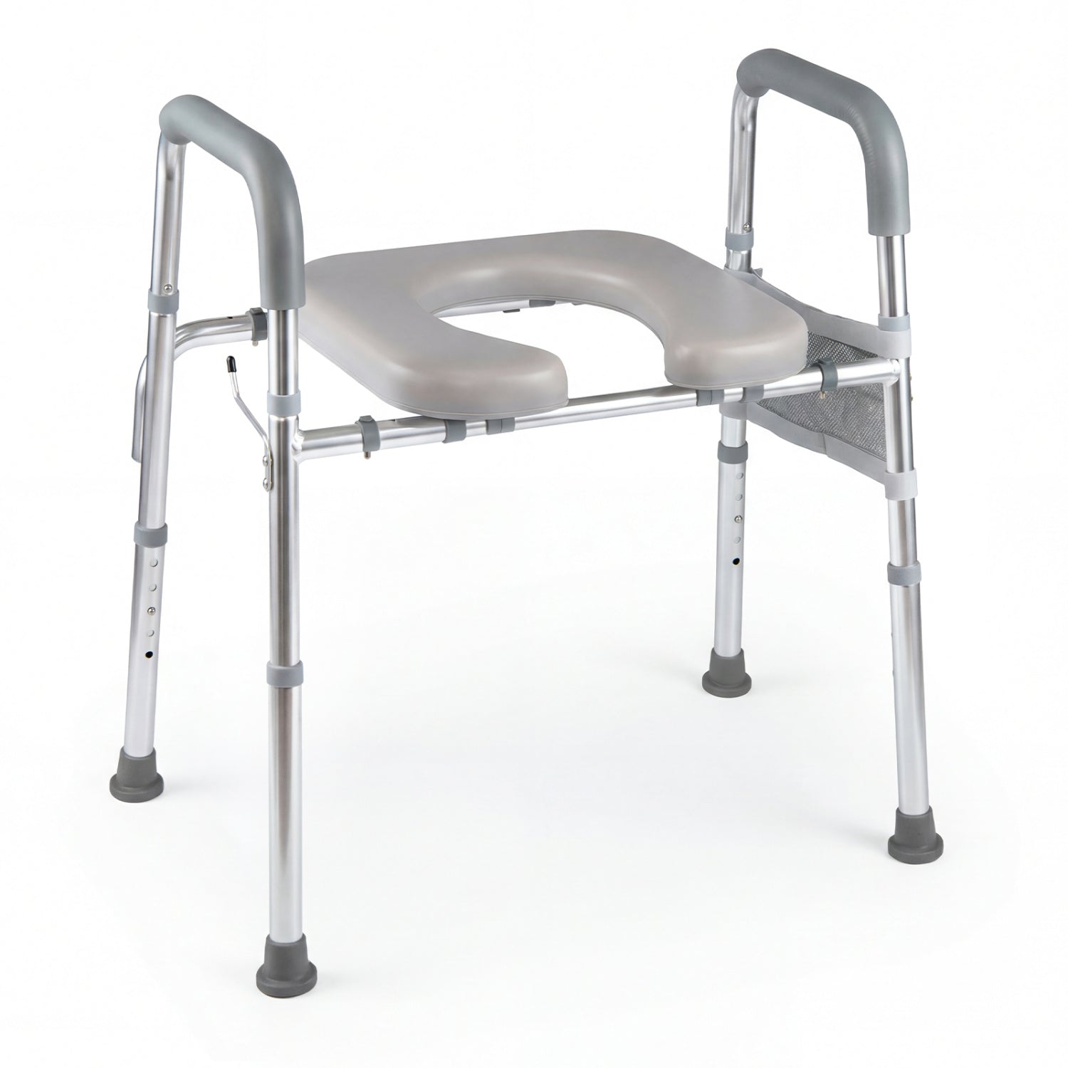 Raised Toilet Seat with Handles and Padded Arms for Seniors
