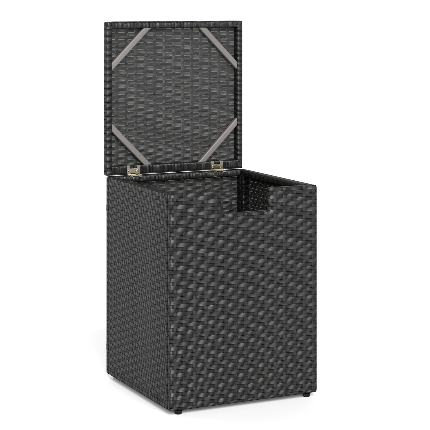Rattan Propane Tank Cover Patio Hideaway Tank Side Table-Black