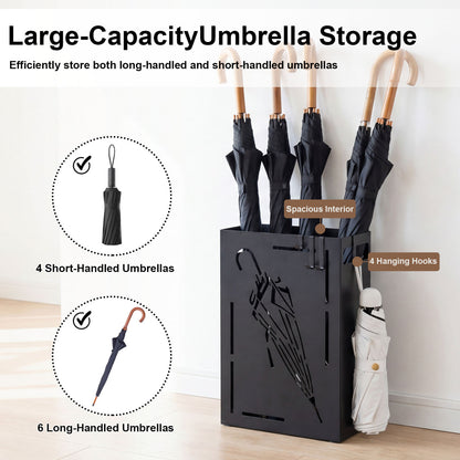 Rectangular Umbrella Stand with Removable Drip Tray