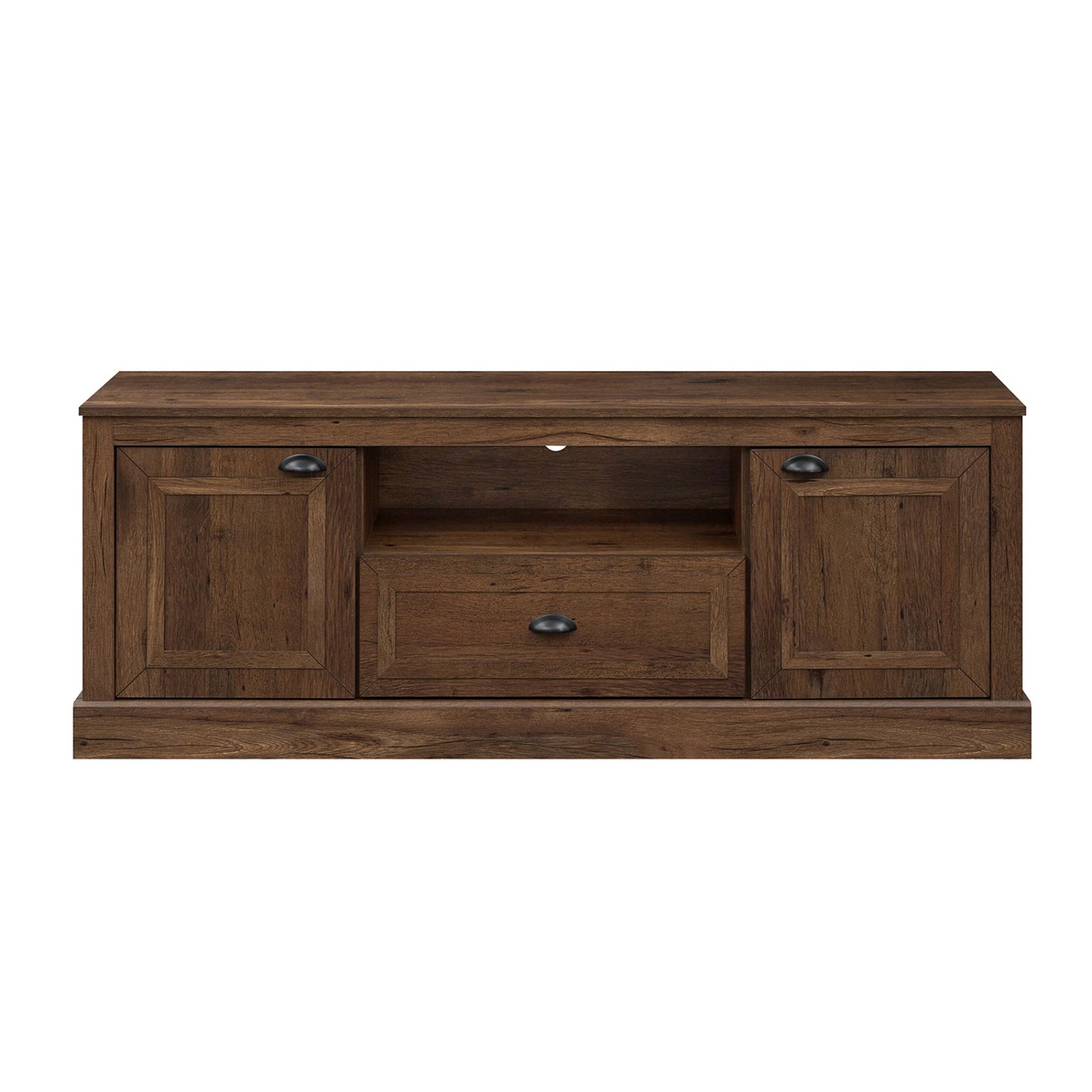 Farmhouse TV Stand for 70" TVs with Storage Cabinets
