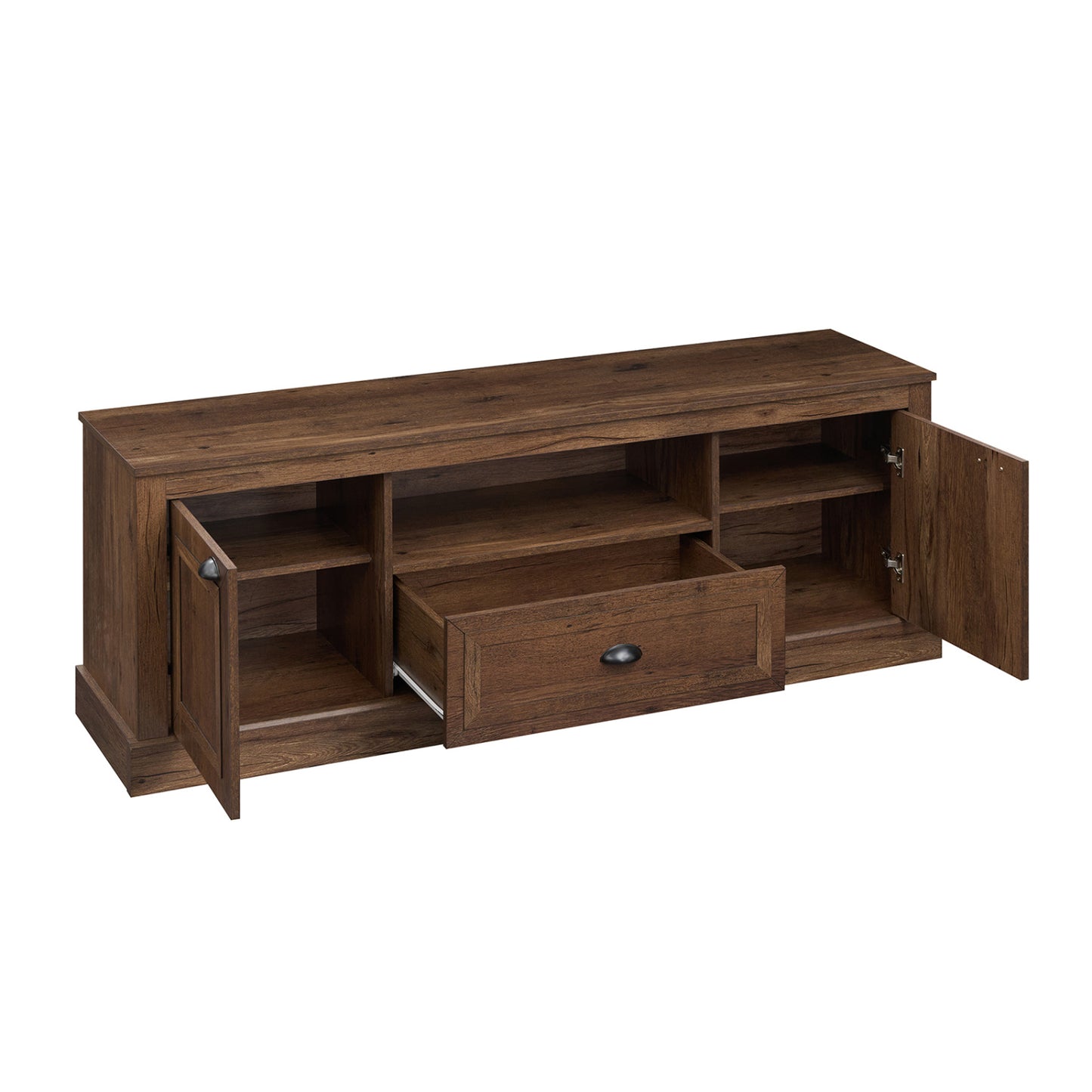 Farmhouse TV Stand for 70" TVs with Storage Cabinets