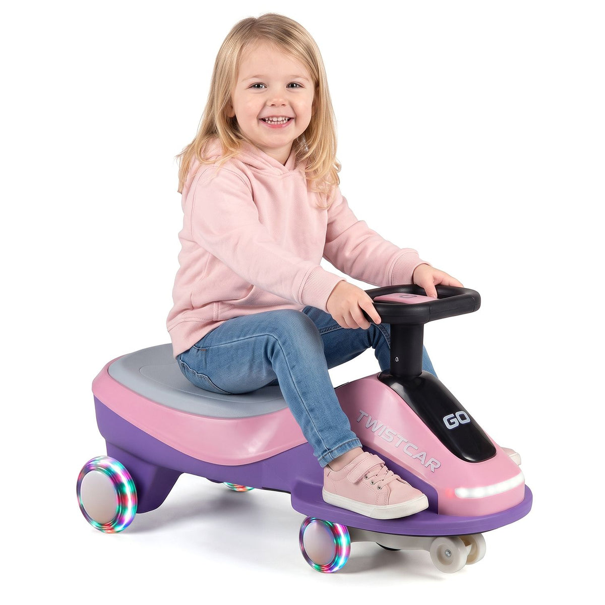 Ride On Car with Flashing Wheels Front Light and Music Speaker for Age 3+ Years Old