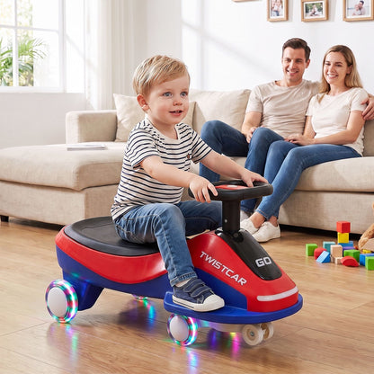 Ride On Car with Flashing Wheels Front Light and Music Speaker for Age 3+ Years Old