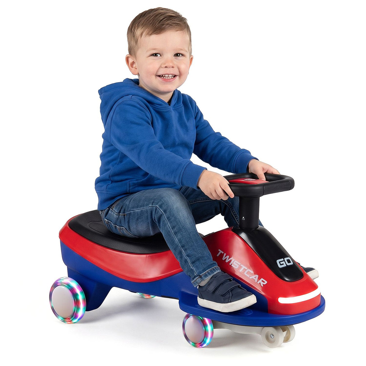 Ride On Car with Flashing Wheels Front Light and Music Speaker for Age 3+ Years Old