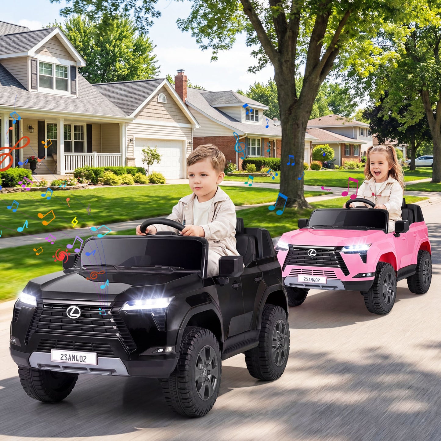Ride on Car 24V 4WD Licensed LEXUS GX550 Electric Vehicle with Remote for Boys Girls Aged 3+