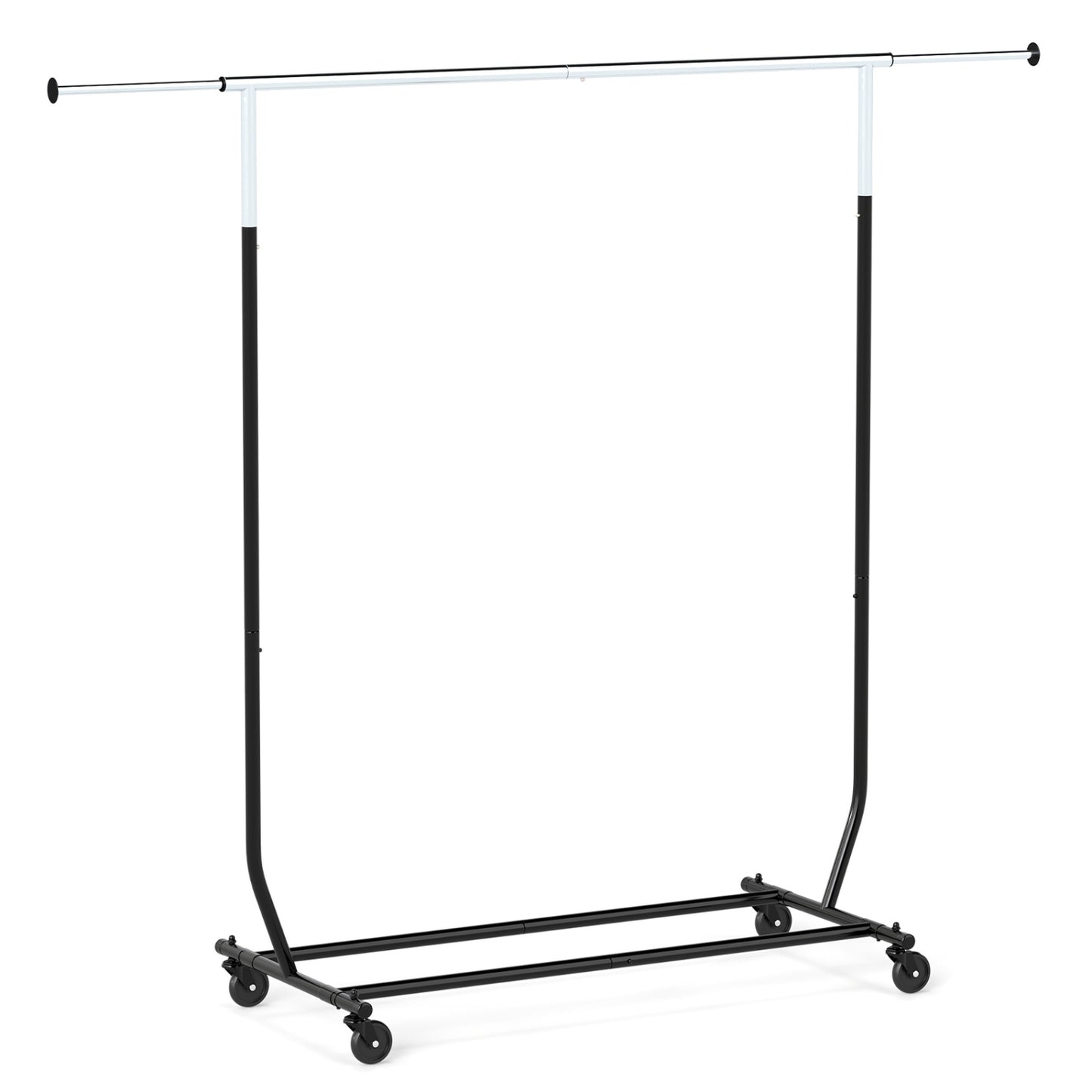 Rolling Clothes Rack Extendable Garment Stand for Hanging Clothes