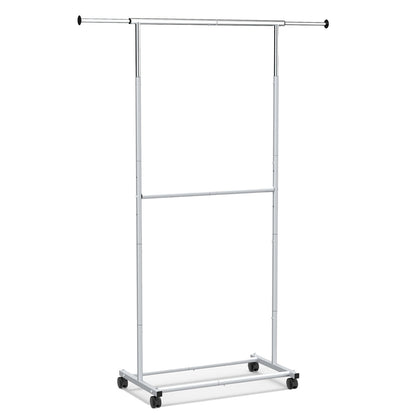 Rolling Clothes Rack Double