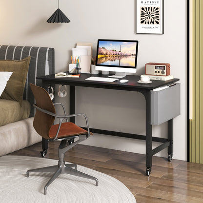 Rolling Computer Desk with Lockable Wheels 48" x 24"
