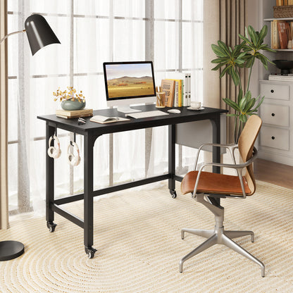 Rolling Computer Desk with Lockable Wheels 48" x 24"