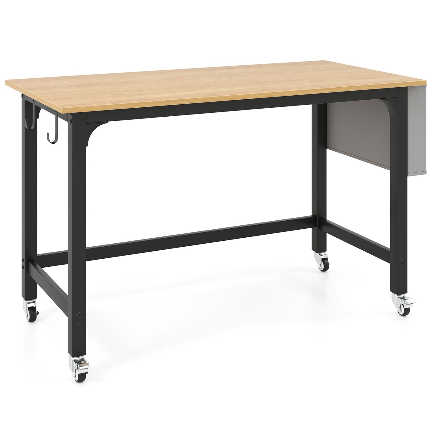Rolling Computer Desk with Lockable Wheels 48" x 24"