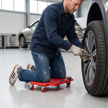 Rolling Knee Creeper with 360° Swivel Casters & Tool Trays