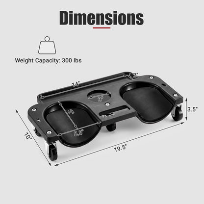 Rolling Knee Creeper with 360° Swivel Casters & Tool Trays