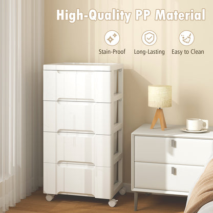 Rolling Storage Cabinet with Universal Wheels and 5/6/7 Drawers-5 Drawers