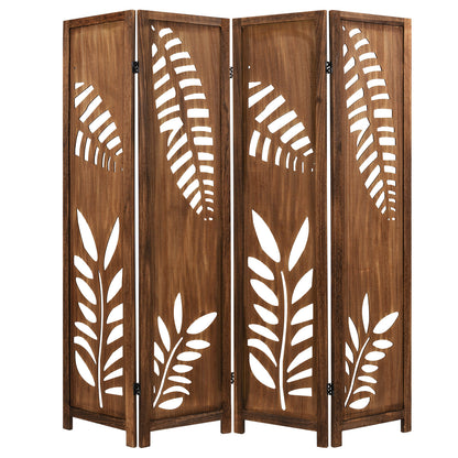 Room Divider 5.6 FT Folding Partition Stand with Double Action Metal Hinges-4 Panel