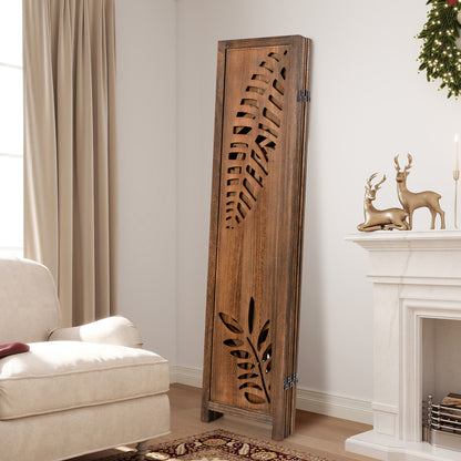 Room Divider 5.6 FT Folding Partition Stand with Double Action Metal Hinges-6 panel