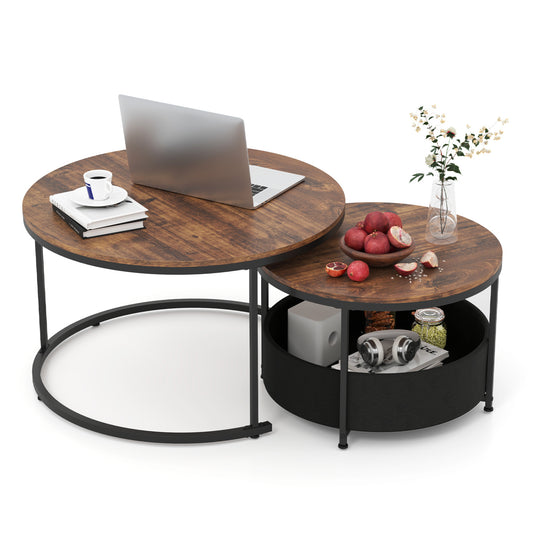 Round Coffee Table Set of 2