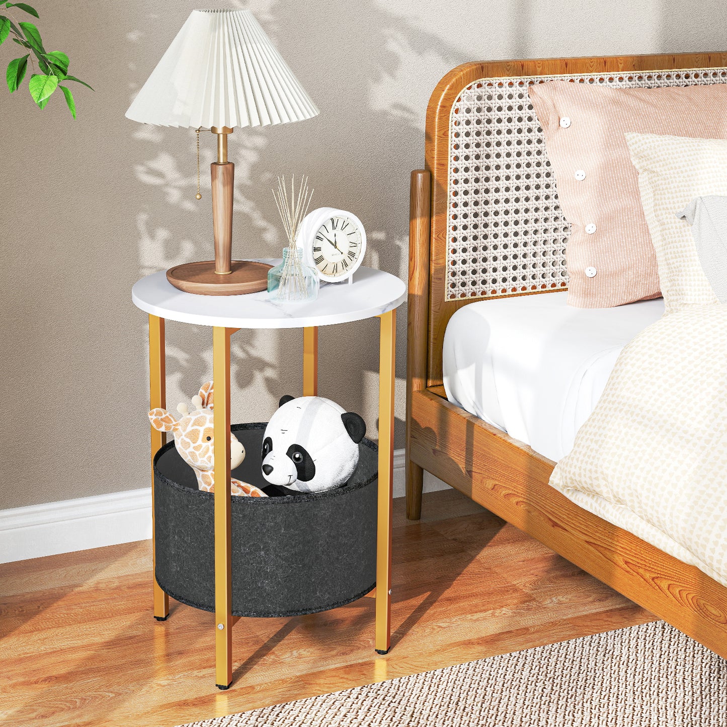 4-Tier Console Table 41 Inches Entryway Table with Storage Shelves