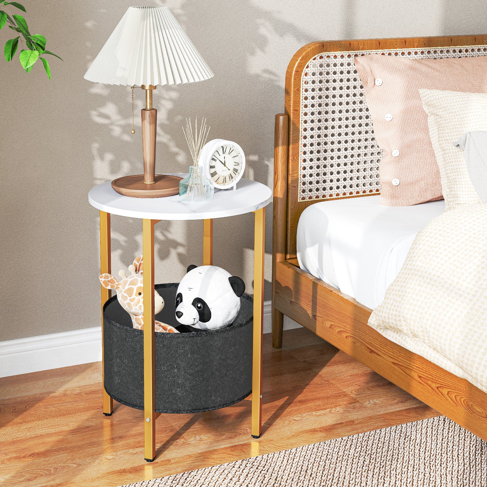 4-Tier Console Table 41 Inches Entryway Table with Storage Shelves