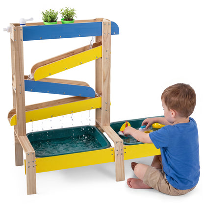 Sand and Water Table for Toddlers with 2 Basins
