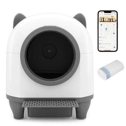 Self-Cleaning Litter Box with App Control for Multi-Cat Homes