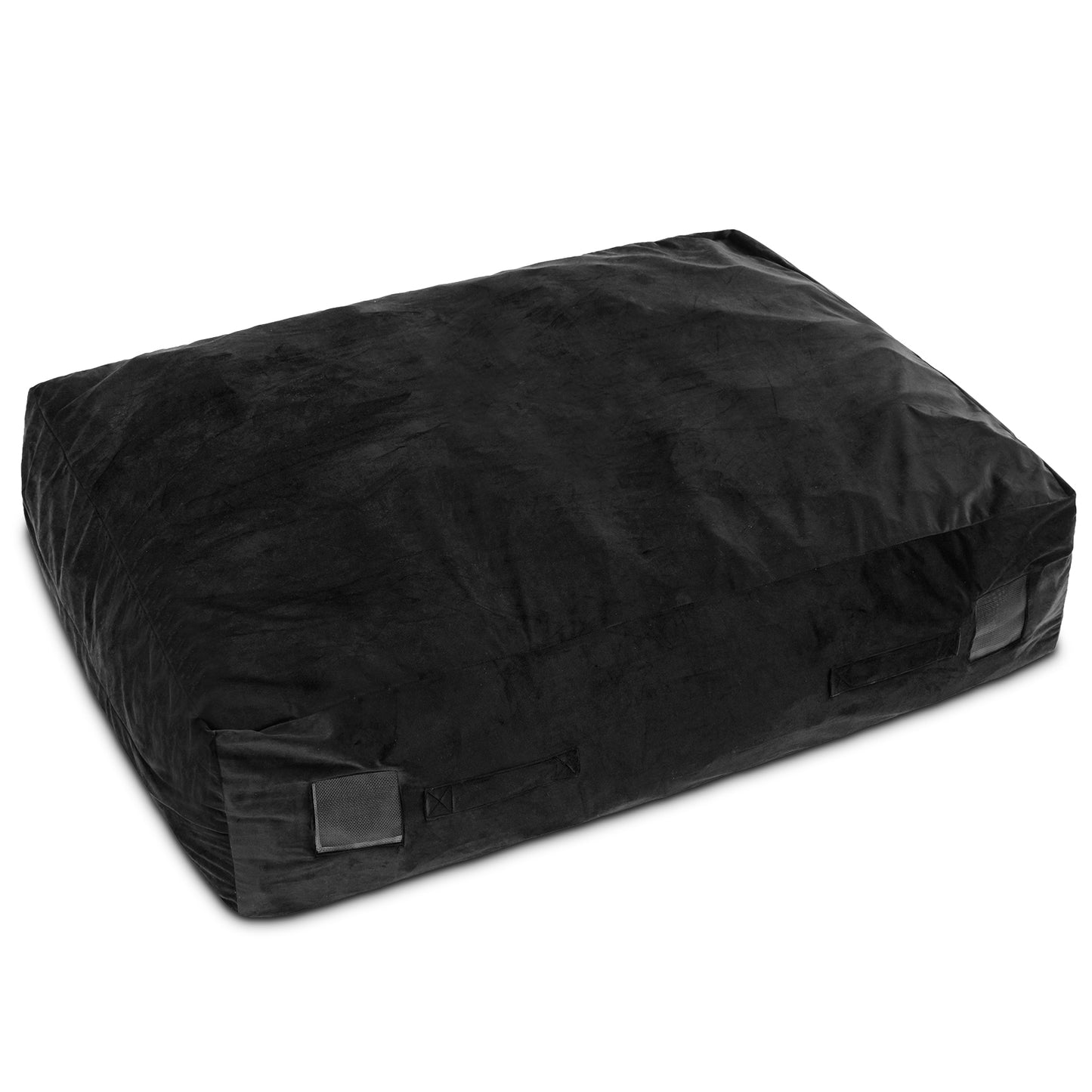 47 x 35.5 Inch Crash Pad Sensory Mat with Foam Blocks and Washable Cover-Black - Black