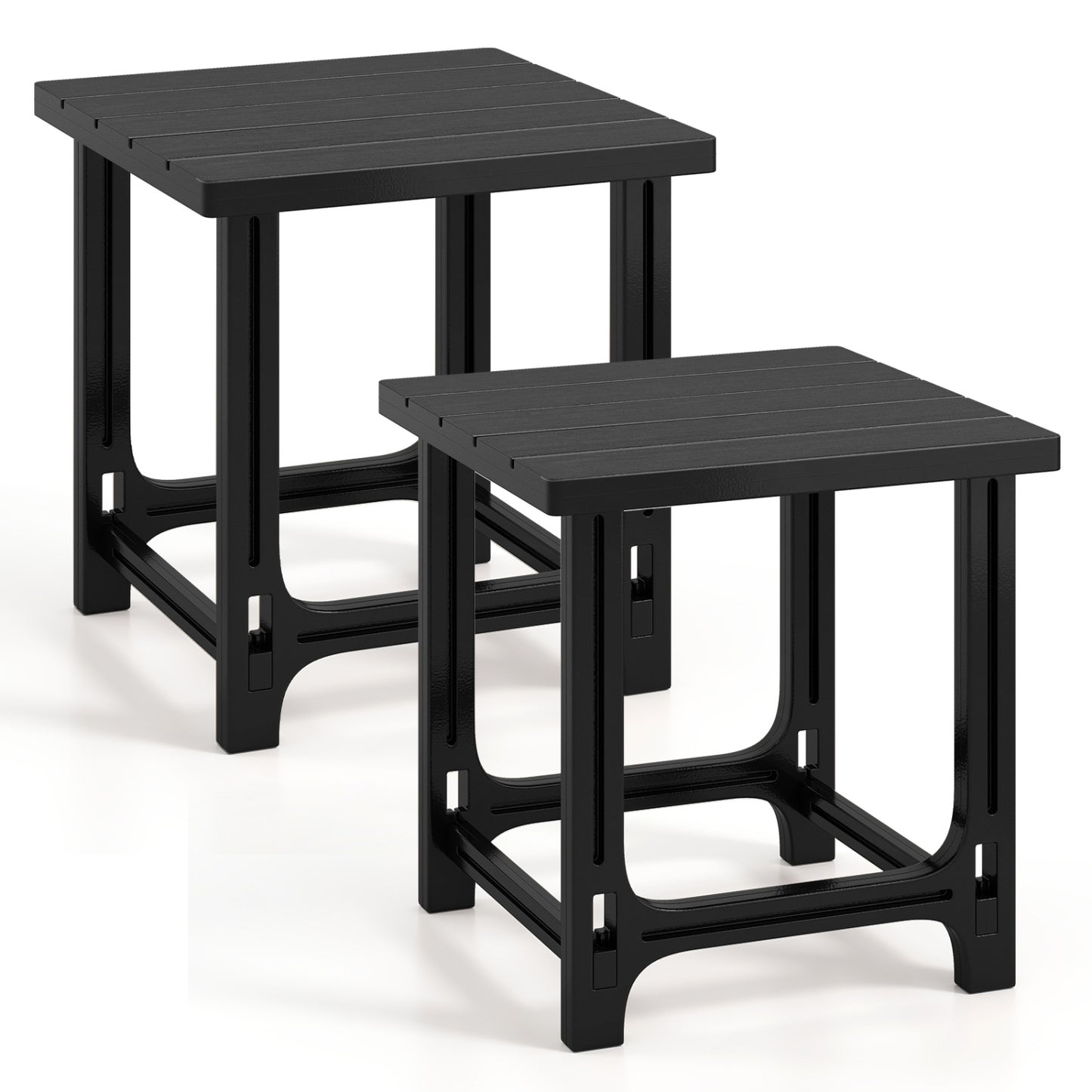 Adirondack Side Table 18" Outdoor HDPE Slatted