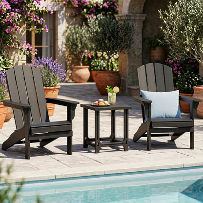 Adirondack Side Table 18" Outdoor HDPE Slatted