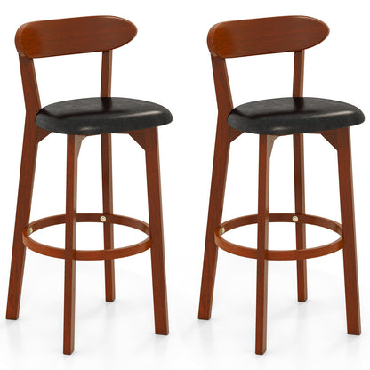 Set of 2 24 Inch Modern Armless Upholstered Cushioned Seat Island Dining Chairs for Kitchen - Default