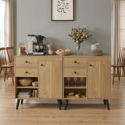 31" Buffet Cabinet Set of 2 with Drawers and Shelves