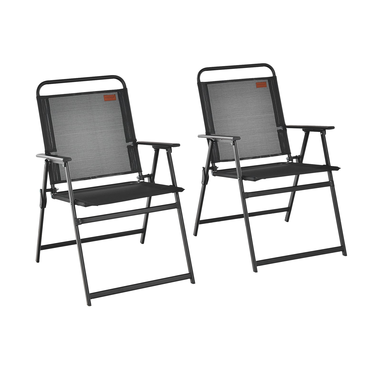 Set of 2/4/6 Outdoor Folding Chairs with Breathable Seat-Set of 6