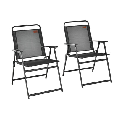 Set of 2/4/6 Outdoor Folding Chairs with Breathable Seat-Set of 6