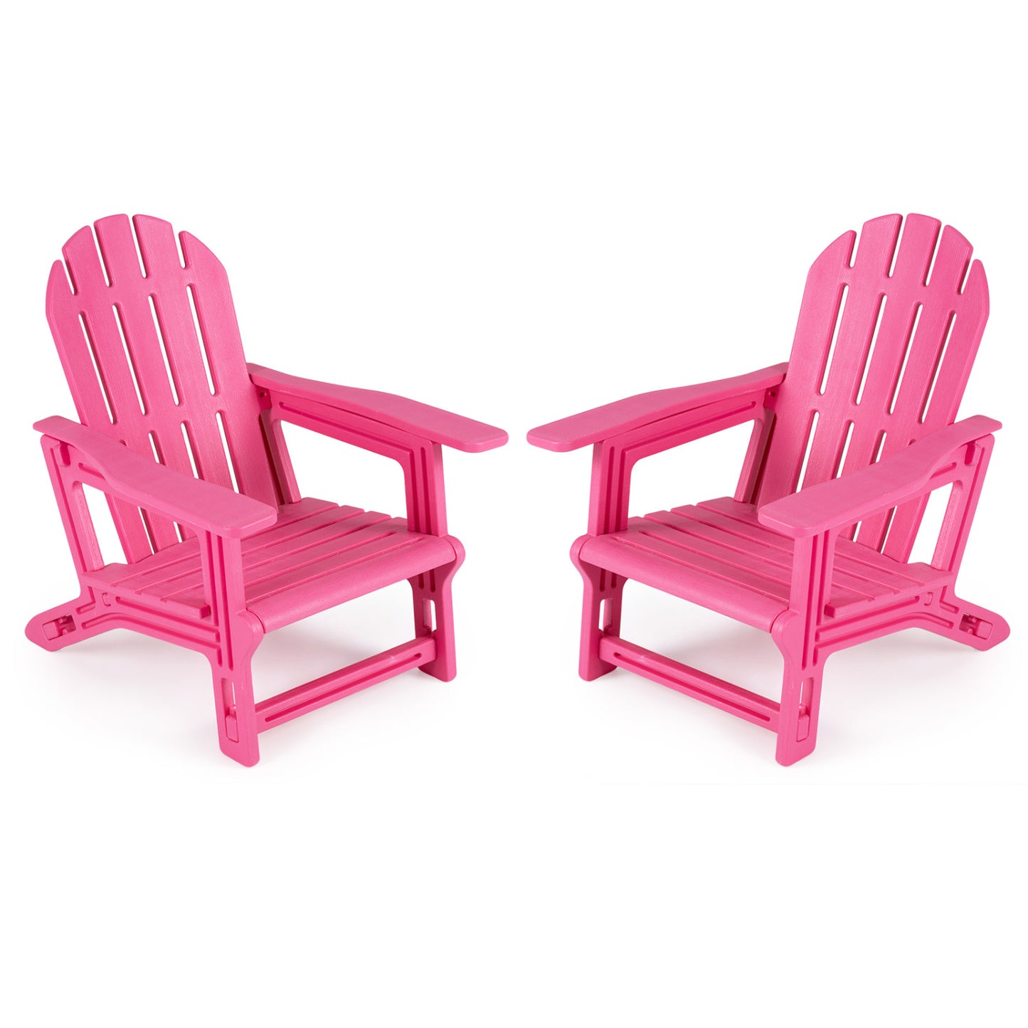 Kids Adirondack Chairs Set of 2 - All-Weather HDPE Outdoor