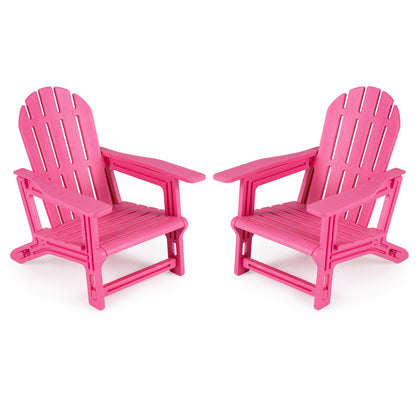 Kids Adirondack Chairs Set of 2 - All-Weather HDPE Outdoor