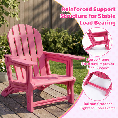 Kids Adirondack Chairs Set of 2 - All-Weather HDPE Outdoor