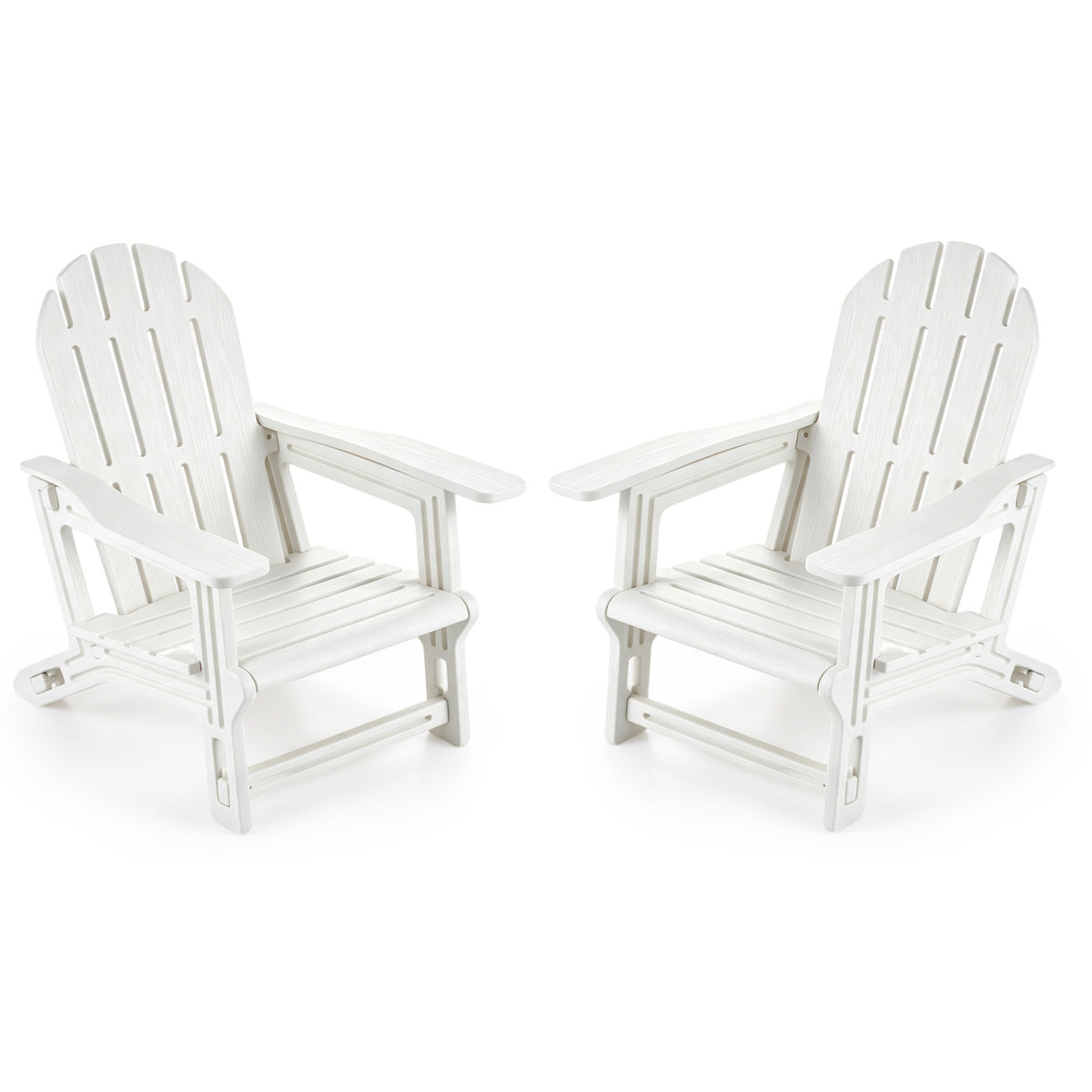 Kids Adirondack Chairs Set of 2 - All-Weather HDPE Outdoor