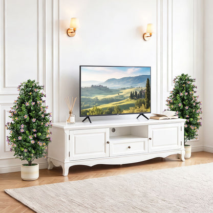 Set of 2 Artificial Topiary Trees 3 FT Fake Bushes Sun-Resistant