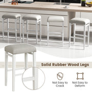 2 Pieces 24.5/29.5 Inch Backless Barstools with Padded Seat Cushions-29.5 inches