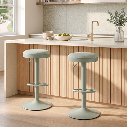 Adjustable Bar Stools Set of 2 with Padded Seat