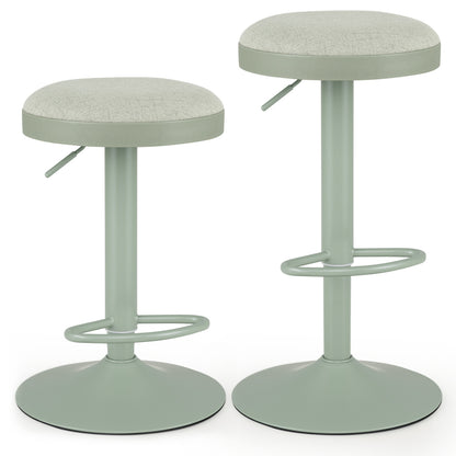 Adjustable Bar Stools Set of 2 with Padded Seat