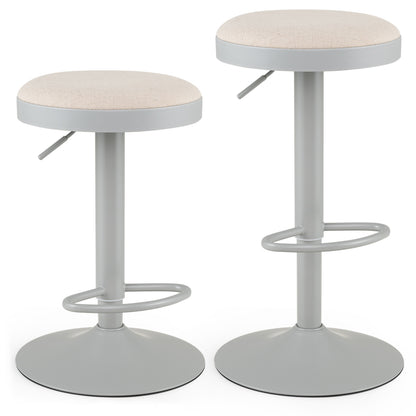 Adjustable Bar Stools Set of 2 with Padded Seat