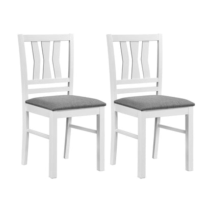 Upholstered Dining Chairs Set of 2 with Wood Frame