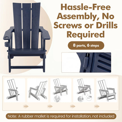 Adirondack Chairs Set of 2 with Cup Holders