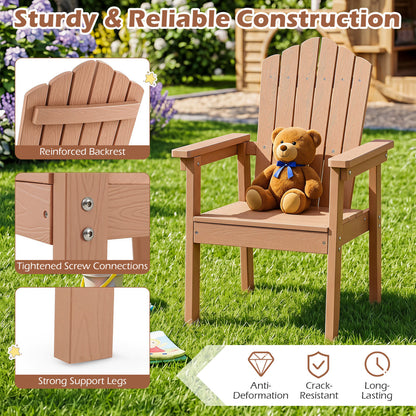 Adirondack Chairs Set of 2 with High Backrest - Brown