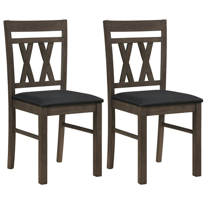 Upholstered Dining Chairs Set of 2 - Linen Style Gray