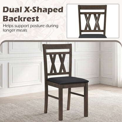 Upholstered Dining Chairs Set of 2 - Linen Style Gray