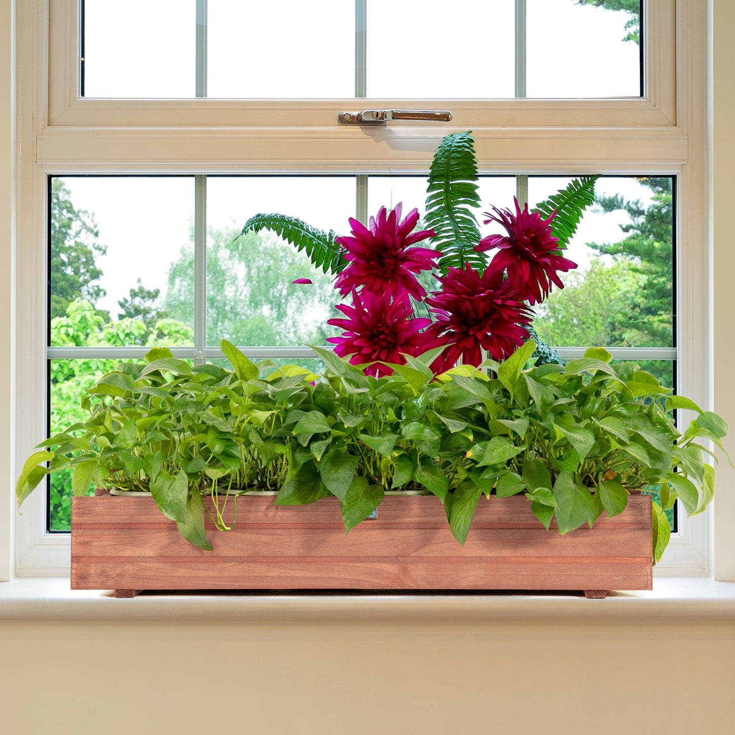 Wooden Raised Garden Bed Planter Box Set of 2 - Brown