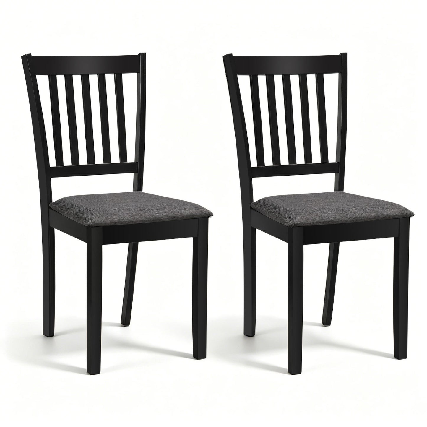 Upholstered Dining Chairs Set of 2 with Rubber Wood Frame