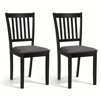 Upholstered Dining Chairs Set of 2 with Rubber Wood Frame